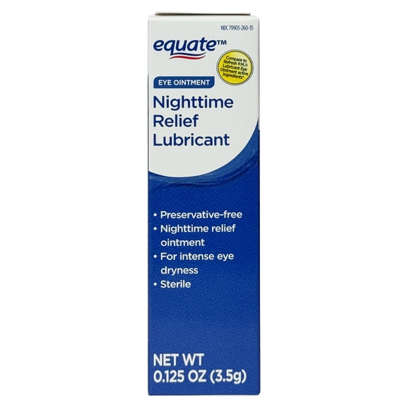 Equate Nighttime Relief Lubricant Eye Ointment, 0.125 OZ
