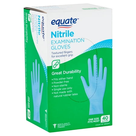 Equate Nitrile Examination Gloves, 40 Count