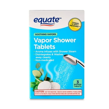 Equate Soothing Vapor Shower Tablets, Eucalyptus & Menthol, 3 Count, Compare to Vicks® VapoShower™