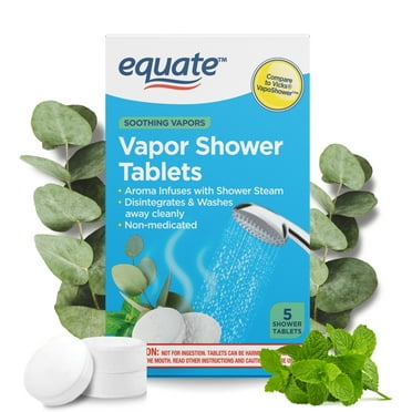Equate Soothing Vapor Shower Tablets, Eucalyptus & Menthol, 5 Count, Compare to Vicks® VapoShower™