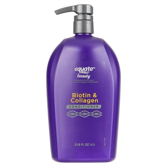 Equate Biotin & Collagen Conditioner for Hair Care, 33.8 fl oz, Compare to OGX® Thick & Full + Biotin & Collagen Conditioner