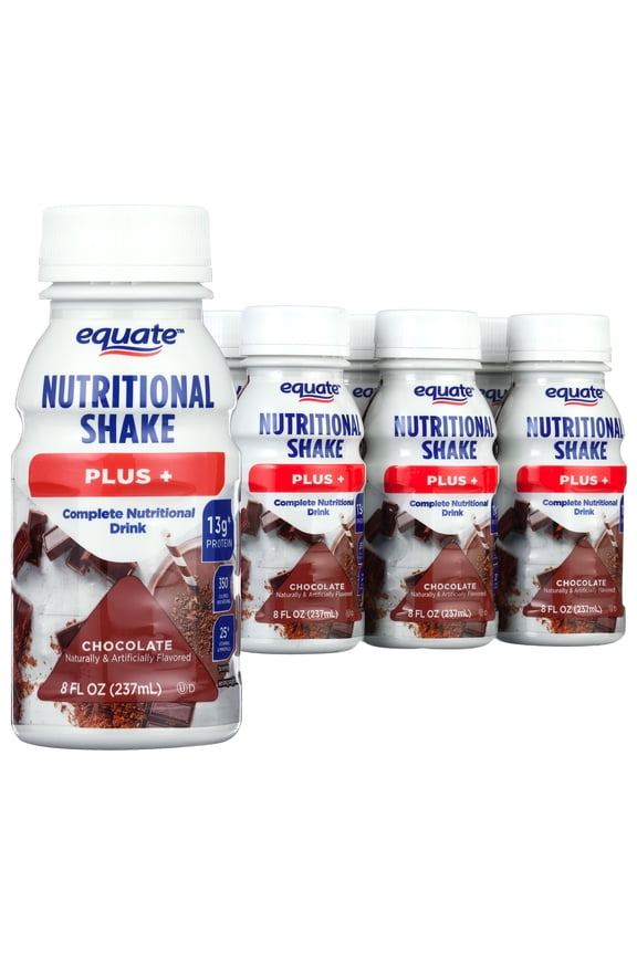 Chocolate Nutritional Shake Plus, 8 FL OZ, 6 Count