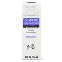 Equate Oil-Free Facial Moisturizer for Face Care of Sensitive Skin, Fragrance Free, 4 fl oz, Compare to Neutrogena® Oil-Free Moisture Sensitive Skin