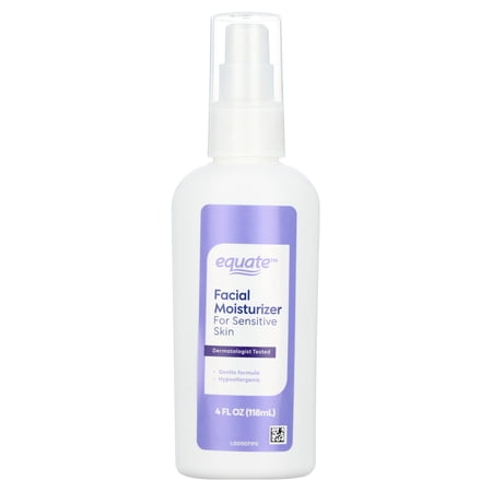 Equate Facial Moisturizer for Sensitive Skin, 4 fl oz, Dermatologist-Tested