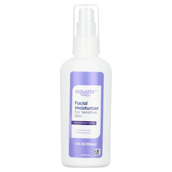 Equate Facial Moisturizer for Sensitive Skin, 4 fl oz, Dermatologist-Tested