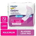 thumbnail image 1 of Equate Options Women's Incontinence Pads, Maximum Absorbency, Long Length, Size 5, 72 Count, 1 of 11