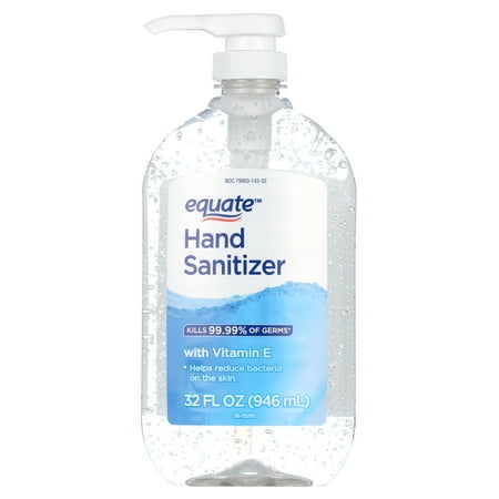Equate Hand Sanitizer with Vitamin E with Pump, 32 fl oz