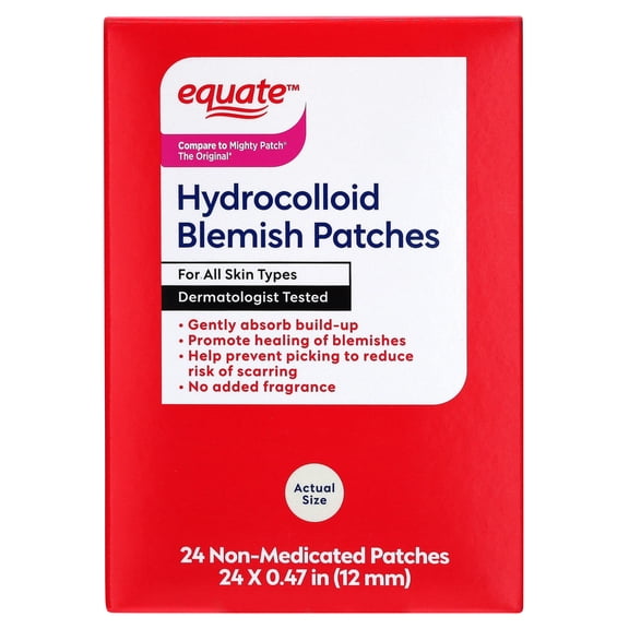 Equate Hydrocolloid Blemish Patches, 24 Count