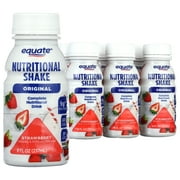 Equate Strawberry Nutritional Shake, 8 FL OZ, 6 Count