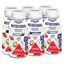 Equate Original Nutritional Shake, Strawberry, 8 fl oz, 6 Count