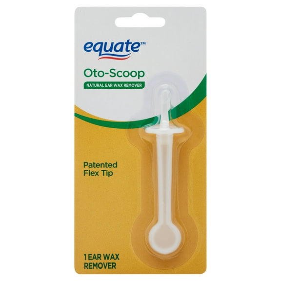 Equate Oto-Scoop, Natural Patented Plastic Ear Wax Remover Tool, Flex Tip Earpick Solution