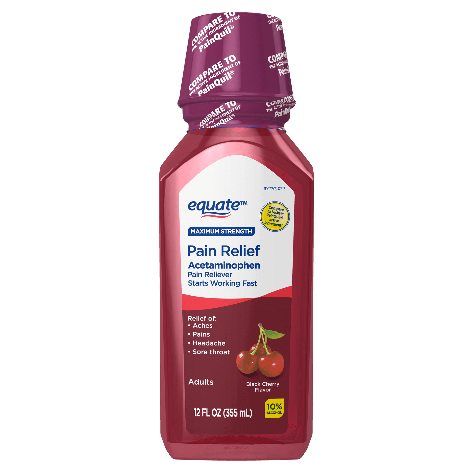 Equate Pain Relief, Black Cherry, 12 fl oz