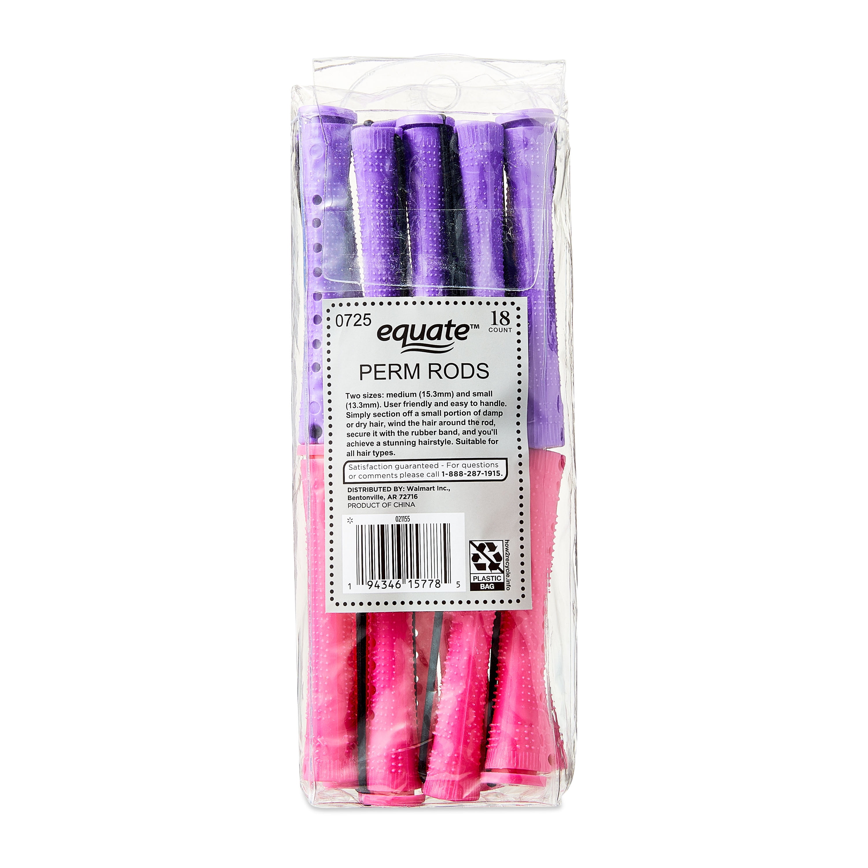Equate Perm Rods, 18 Count