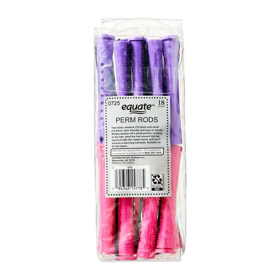 Equate Perm Rods, 18 Count