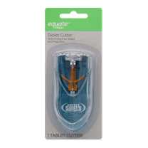 Equate Pill Cutter with Safety Shield and Magnifier, Plastic