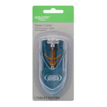 Equate Pill Cutter with Safety Shield and Magnifier, Plastic