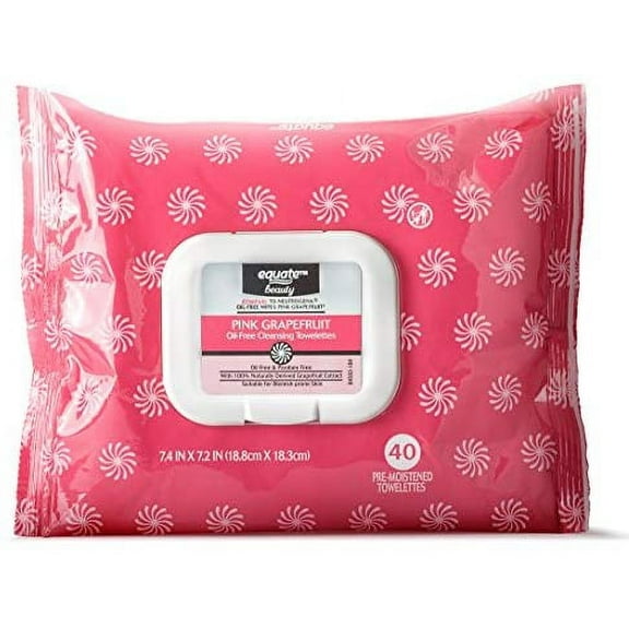Equate Pink Grapefruit Oil Free Acne Wipes, 40 Count