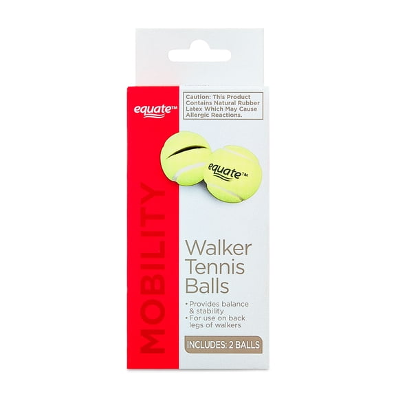 Equate Pre-Cut Walker Tennis Balls, 2 Count