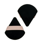 Equate Ultra Soft Precision Powder Puffs for Loose and Pressed Makeup, 2 Count, Black