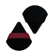 Equate Ultra Soft Precision Powder Puffs for Loose and Pressed Makeup, 2 Count, Black