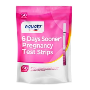 Equate Pregnancy Test Strips, 6 Days Sooner, 50 Count