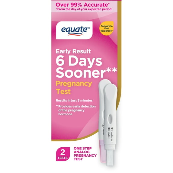 Equate Early Result Analog Pregnancy Test, 6 Days Sooner, 2 Count