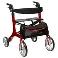 Equate Premium Lightweight Aluminum Frame Rolling Walker, Tall Height