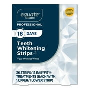 Equate 18-Day Professional Teeth Whitening Strips, 36 Count