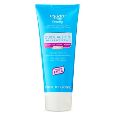 Equate Quick Action Daily Face Wash, 6.78 fl oz, Compare to Clearasil Ultra Rapid Action Daily Face Wash