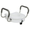 Equate Raised Toilet Seat With Handles, 5" Seat Riser with Arms, Fits