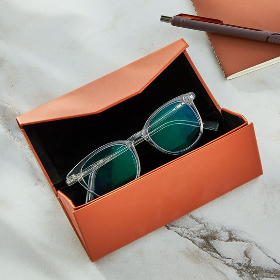 Equate Folding Eyeglass Case, Brown, 1 Count