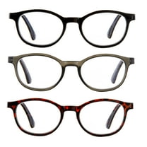 Equate 3-pack Unisex Rectangular Reading Glasses Ts-1011,  2.50