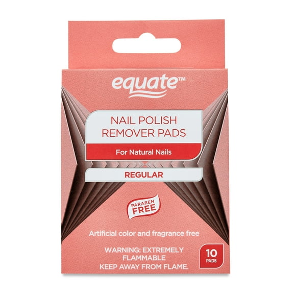 Equate Nail Polish Remover Pads, 10 Count