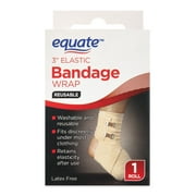 Equate Reusable Elastic Bandage Wrap, 3 inch, Tan