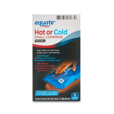 Equate Reusable Hot or Cold Small Compress, 5"x10", 1 Count