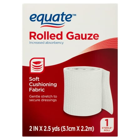 Equate Rolled Gauze, 2 in x 2.5 yds