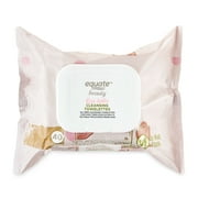 Equate Rose Water Cleansing Towelette Wipes for Face Care Including Eczema Prone Skin (40 Count)