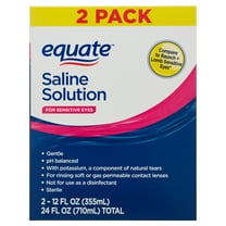 Equate Saline Solution for Sensitive Eyes, 12 fl oz, 2 Pack, Compare to Bausch   Lomb Sensitive Eyes