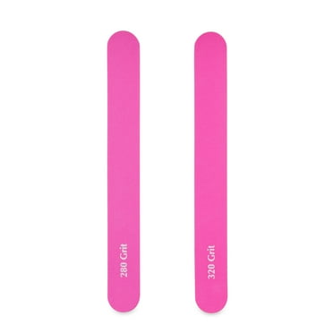 Equate Salon Boards or Nail Files for Nail Care Including Buffing & Polishing, Pink (2 Count, a 280 Grit and a 320 Grit)