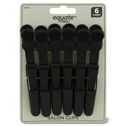 Equate Salon Clips Black,6 Count, Hold Hair in Place While Hairdressing