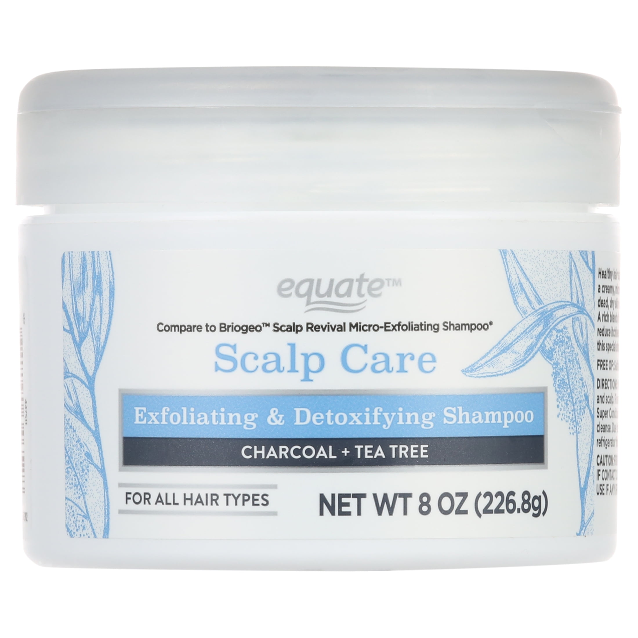 Scalp Care & Detoxifying Daily Shampoo with Charcoal + Tea Tree, 8 Fl oz - Walmart.com