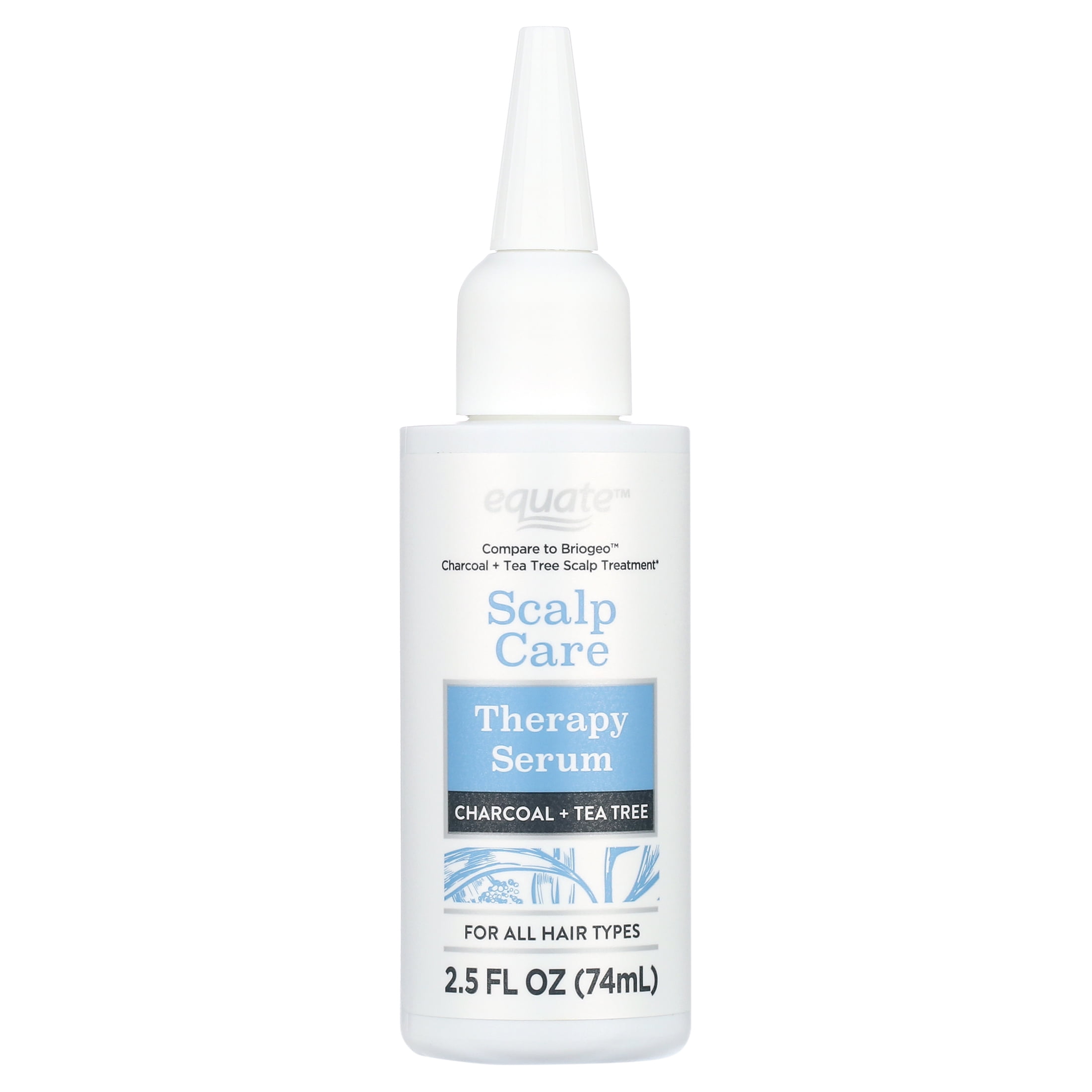 Equate Scalp Care Sulfate Free Therapy Hair Serum with Charcoal & Tea Tree, 2.5 fl oz
