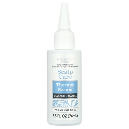 Equate Scalp Care Sulfate Free Therapy Hair Serum with Charcoal & Tea Tree, 2.5 fl oz