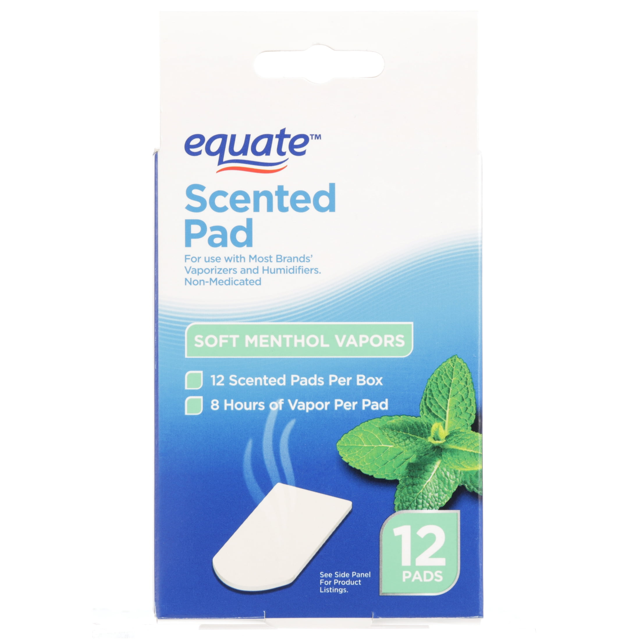 Equate Scented Pads, Menthol, 12 Count