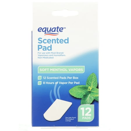 Equate Scented Pads, Menthol, 12 Count