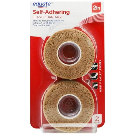 Equate Self-Adhering Elastic Bandage, 2 in, 2 Rolls