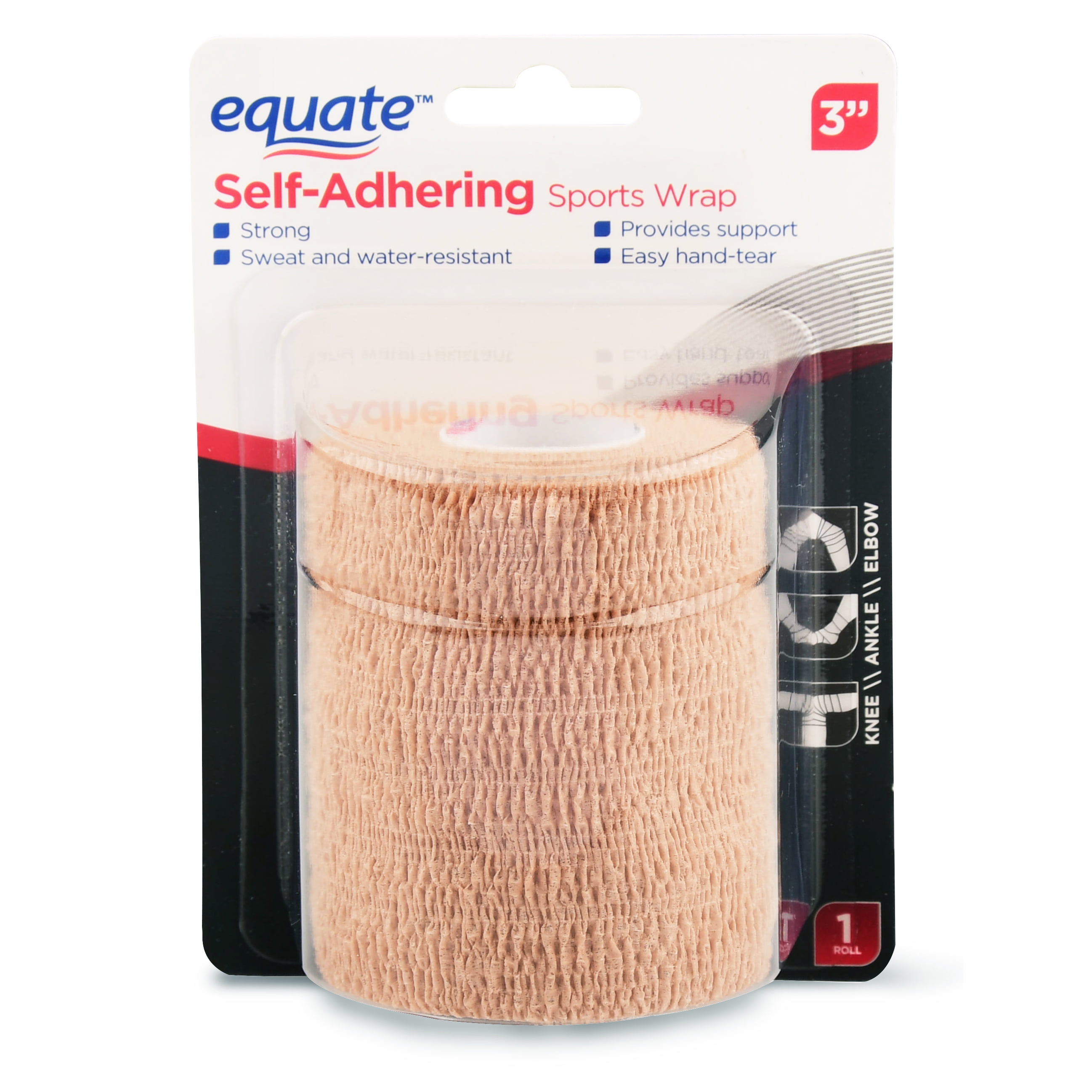 Equate Self-Adhering Sports Wrap, 3" x 2.2 Yds