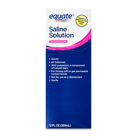 Equate Saline Solution for Sensitive Eyes, 12 fl oz, Compare to Bausch + Lomb Sensitive Eyes