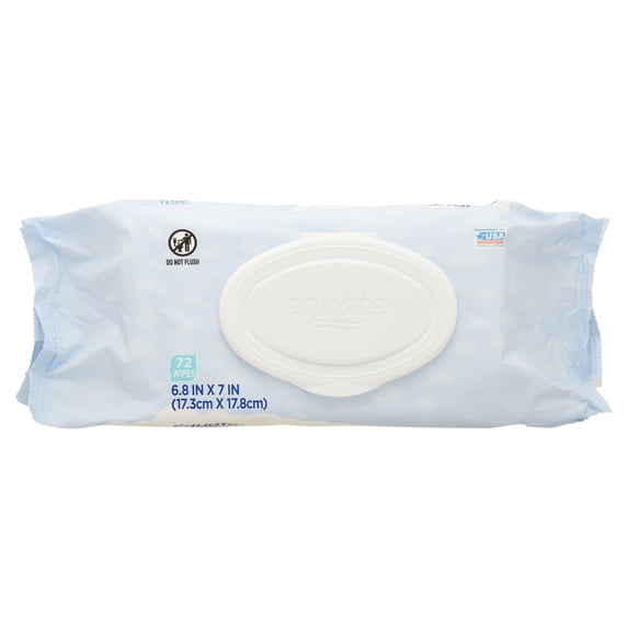 Equate Sensitive Fragrance and Dye-Free Wipes, 72 Count