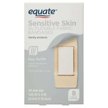 Equate Sensitive Skin Adhesive Bandages, X -Large, 8 Count